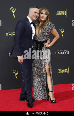 Settembre 17, 2019, Los Angeles, CA, Stati Uniti d'America: LOS ANGELES - Sep 14: Raj Kapoor, Carrie Ann Inaba al 2019 Primetime Emmy Arti Creative Awards presso il Teatro di Microsoft il 14 settembre 2019 a Los Angeles, CA (credito Immagine: © Kay Blake/ZUMA filo) Foto Stock