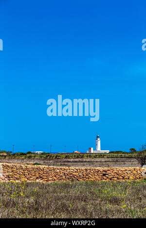 Lungi de Faro di la Mola, Formentera, isole Baleari, Spagna Foto Stock