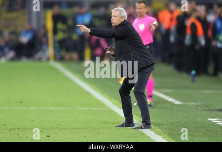 Dortmund, Deutschland. Xvii Sep, 2019. firo: 17.09.2019 Calcio, 2019/2020 Champions League BVB Borussia Dortmund - FC Barcelona gesto, Lucien FAvre | Utilizzo di credito in tutto il mondo: dpa/Alamy Live News Foto Stock