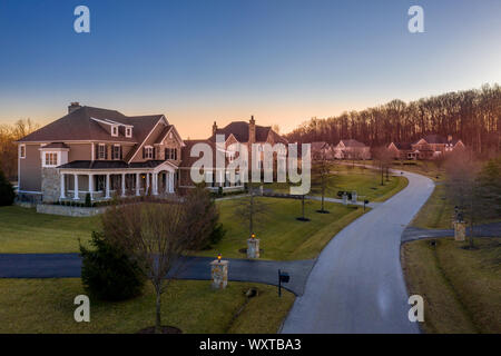 America zona suburbana vista aerea Foto Stock