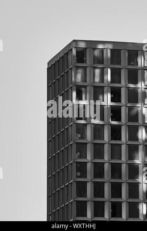 Foto in bianco e nero di edifici nel centro di Pittsburgh Foto Stock