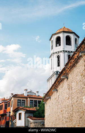 San Costantino e la chiesetta di Santa Elena e la vecchia città di Plovdiv, Bulgaria Foto Stock