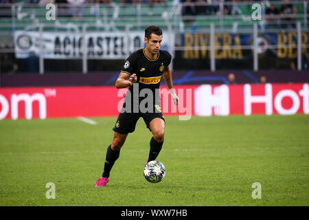 Milano, Italia. Xvii Settembre 2019. Champions League 2019-20 Gruppo F. FC Internazionale vs SK Slavia Praha. Antonio Candreva di FC Internazionale. Foto Stock