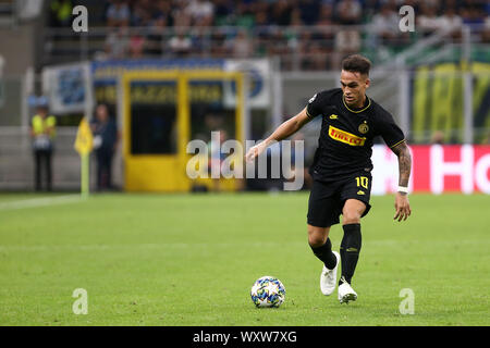 Milano, Italia. Xvii Settembre 2019. Champions League 2019-20 Gruppo F. FC Internazionale vs SK Slavia Praha. Lautaro Martinez di FC Internazionale. Foto Stock