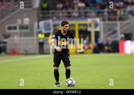 Milano, Italia. Xvii Settembre 2019. Champions League 2019-20 Gruppo F. FC Internazionale vs SK Slavia Praha. Stefano Sensi di FC Internazionale. Foto Stock