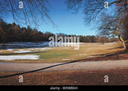 Il grande prato, Hagaparken, Solna Stoccolma, Svezia Foto Stock