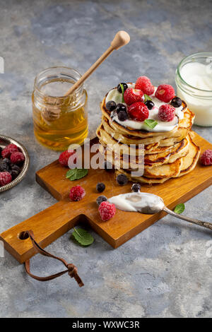 Pila di pancake Foto Stock