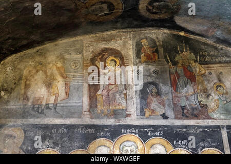 Affresco del Saint Naum monastero vicino a Ohrid in Macedonia Foto Stock