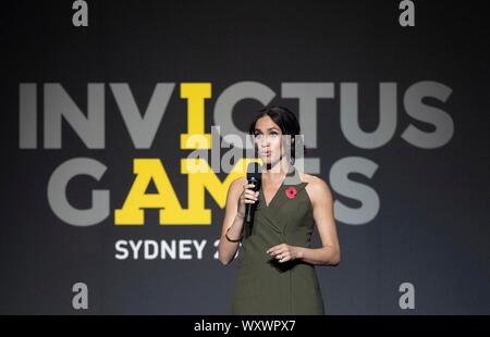 Il principe Harry, duca di Sussex e Meghan, duchessa di Sussex al Invictus Games cerimonia di chiusura a Sydney questa sera su ottobre 27, 2018 a Sydney, in Australia. Foto Stock