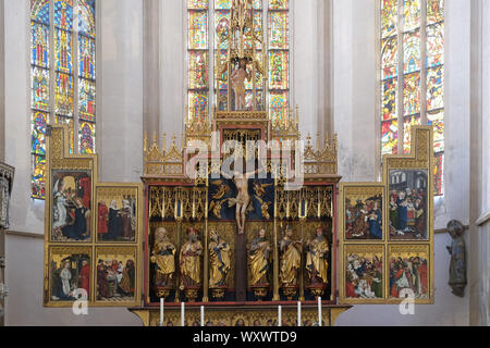 Dodici Apostoli altare in St James chiesa in Rothenburg ob der Tauber, Germania Foto Stock