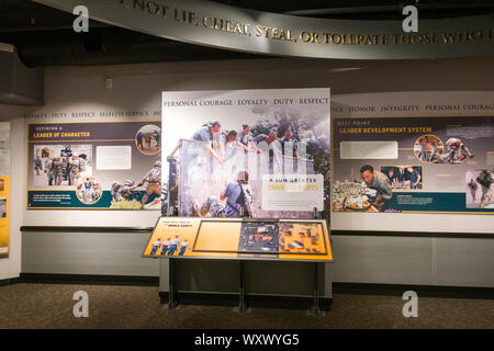 Frederic V. Malek punto ad ovest del centro visitatori, USMA, West Point, NY, STATI UNITI D'AMERICA Foto Stock