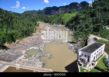 DOS Bocas Centrale idroelettrica, Rio Arecibo, Arecibo, Porto Rico, U.S.A. Foto Stock