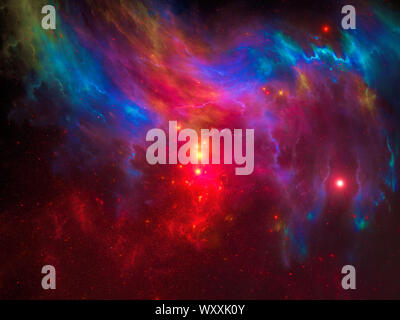 Abstract spazio colorato paesaggio - generati digitalmente immagine Foto Stock