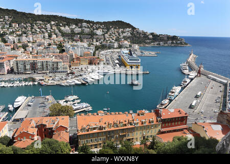 Il porto, Nizza Cote d'Azur, Alpes-Maritimes, Nizza Foto Stock