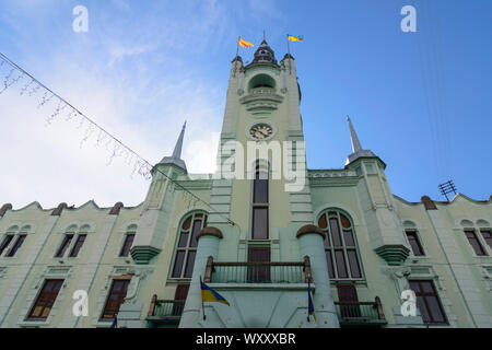 Mukachevo: Town Hall , Oblast di Transcarpazia, Transcarpathia, Zakarpattia, Ucraina Foto Stock