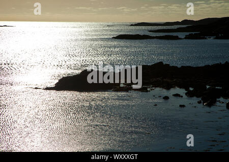 Rubha Buaile Linnis. A sud-ovest dell'isola di Lewis. Outer Hebrides. La Scozia, Regno Unito Foto Stock