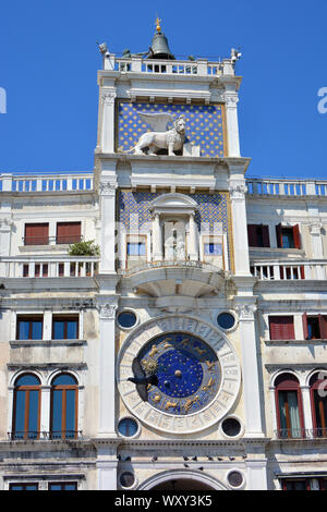 Torre dell'orologio, Clocktower di San Marco, Venezia, Veneto, Italia, Europa Foto Stock