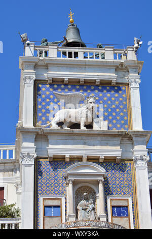 Torre dell'orologio, Clocktower di San Marco, Venezia, Veneto, Italia, Europa Foto Stock