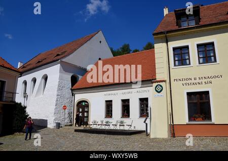 Trebic in Repubblica Ceca, UNESCO Weltkulturerbe: Die Hintere Synagogue im jüdischen Viertel Foto Stock