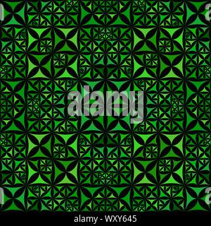 Verde di ripetizione astratta forma curva caleidoscopio pattern - Carte da parati - vettore geometrico grafica di sfondo Illustrazione Vettoriale