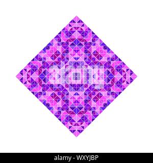 Astratta geometrica quadrata mosaico simbolo modello - colorati squadrato poligonale elemento vettore Illustrazione Vettoriale