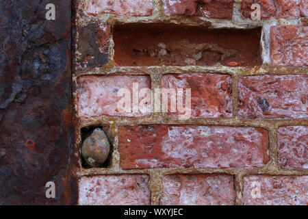 Muro di mattoni, dettaglio Foto Stock