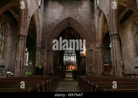 Chiesa di Santa Maria, Nantwich, Cheshire, interno Foto Stock