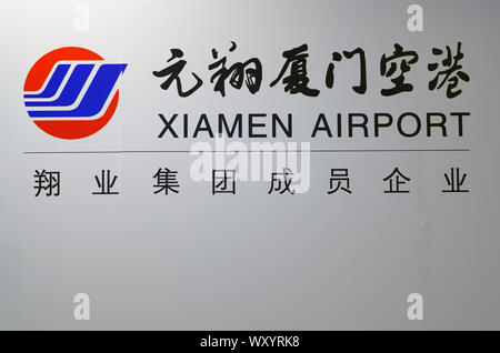 XIAMEN, Cina -16 Giu 2019- Vista di Xiamen Gaoqi International Airport (XMN) in Xiamen (Amoy), provincia del Fujian, Cina. Si tratta di un mozzo per aria di Xiamen Foto Stock