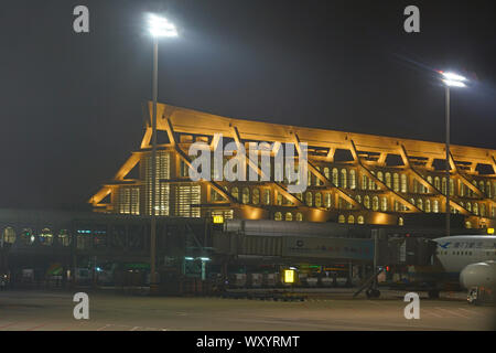 XIAMEN, Cina -16 Giu 2019- Vista di Xiamen Gaoqi International Airport (XMN) in Xiamen (Amoy), provincia del Fujian, Cina. Si tratta di un mozzo per aria di Xiamen Foto Stock