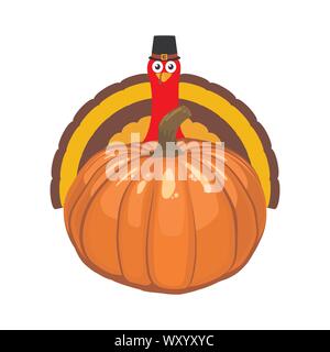 La Turchia Pilgrimin sul giorno del Ringraziamento Illustrazione Vettoriale